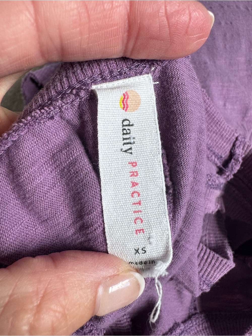 Daily Practice Dress Womens XS Purple Casual Slub Jersey Knit Racerback Maxi - Picture 8 of 12